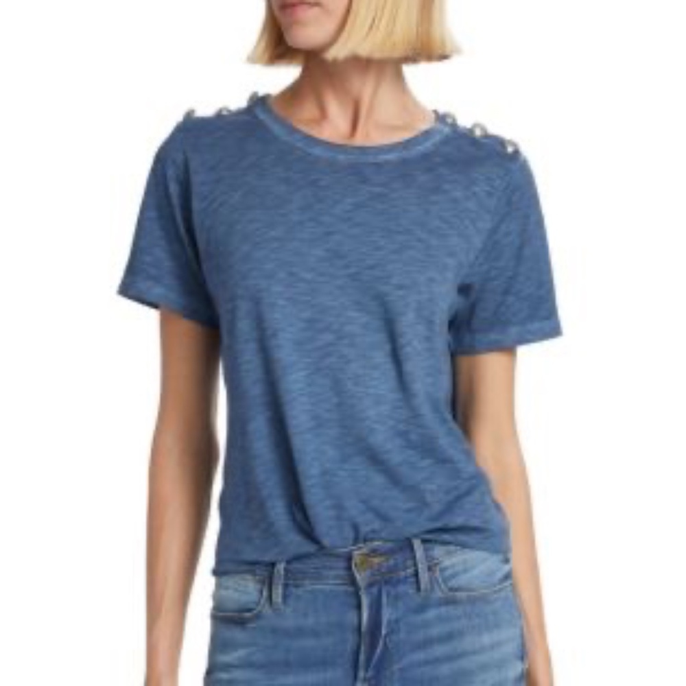 Veronica Beard Carla Epaulette T Shirt